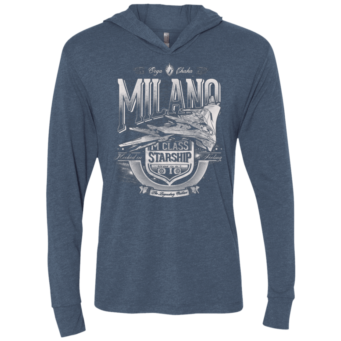 T-Shirts Indigo / X-Small Ooga Chaka Triblend Long Sleeve Hoodie Tee