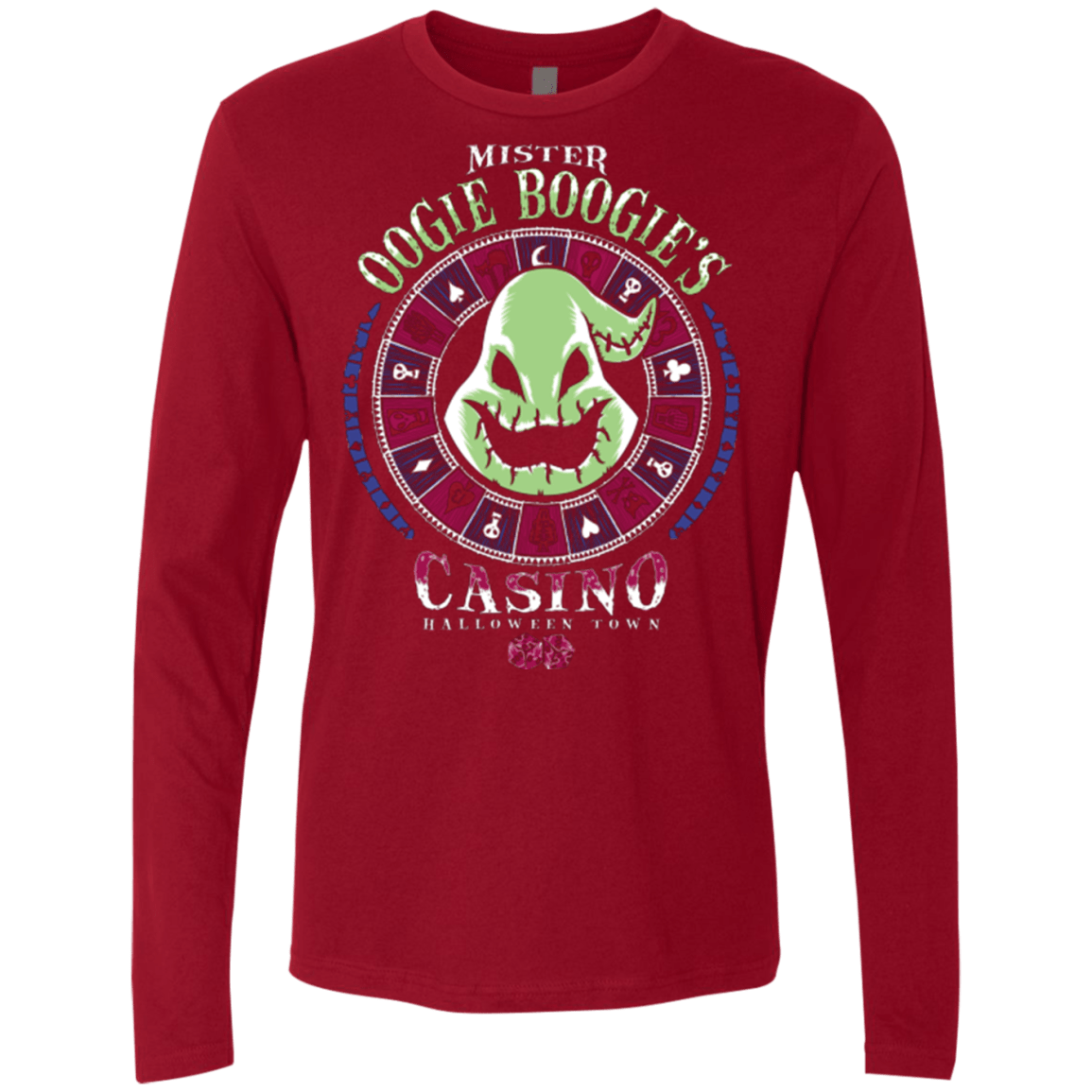 T-Shirts Cardinal / Small Oogies Casino Men's Premium Long Sleeve