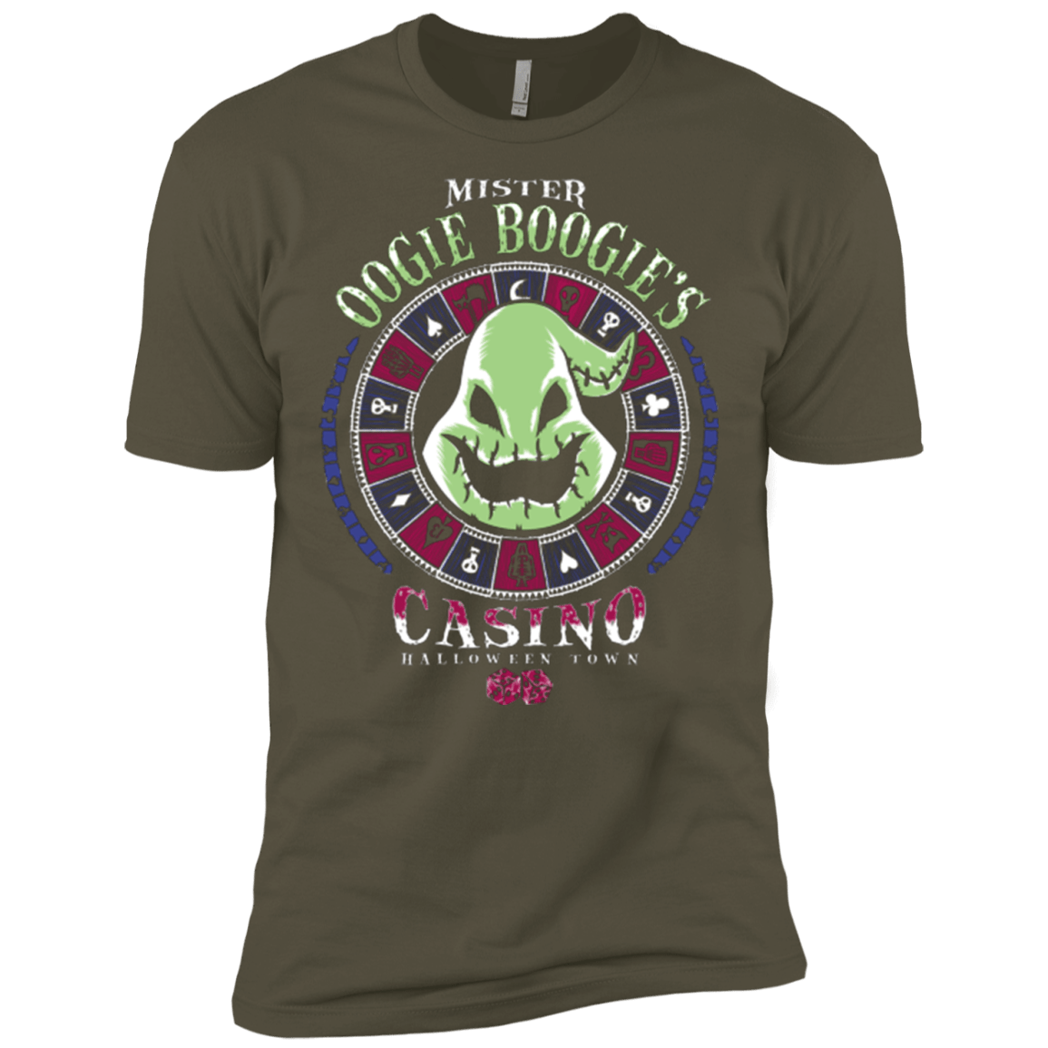 T-Shirts Military Green / X-Small Oogies Casino Men's Premium T-Shirt