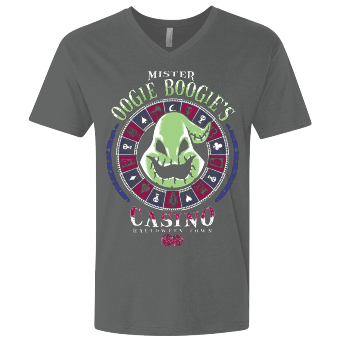 T-Shirts Heavy Metal / X-Small Oogies Casino Men's Premium V-Neck