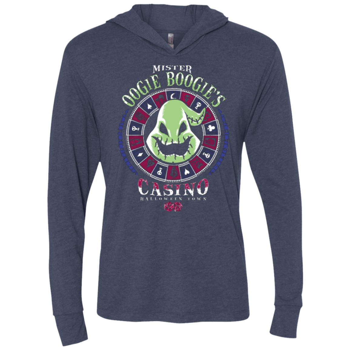 T-Shirts Vintage Navy / X-Small Oogies Casino Triblend Long Sleeve Hoodie Tee