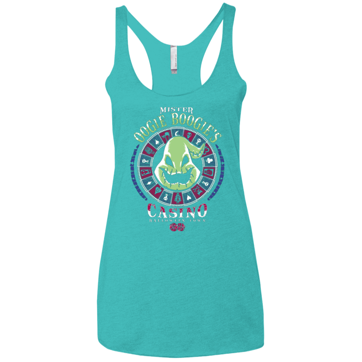 T-Shirts Tahiti Blue / X-Small Oogies Casino Women's Triblend Racerback Tank