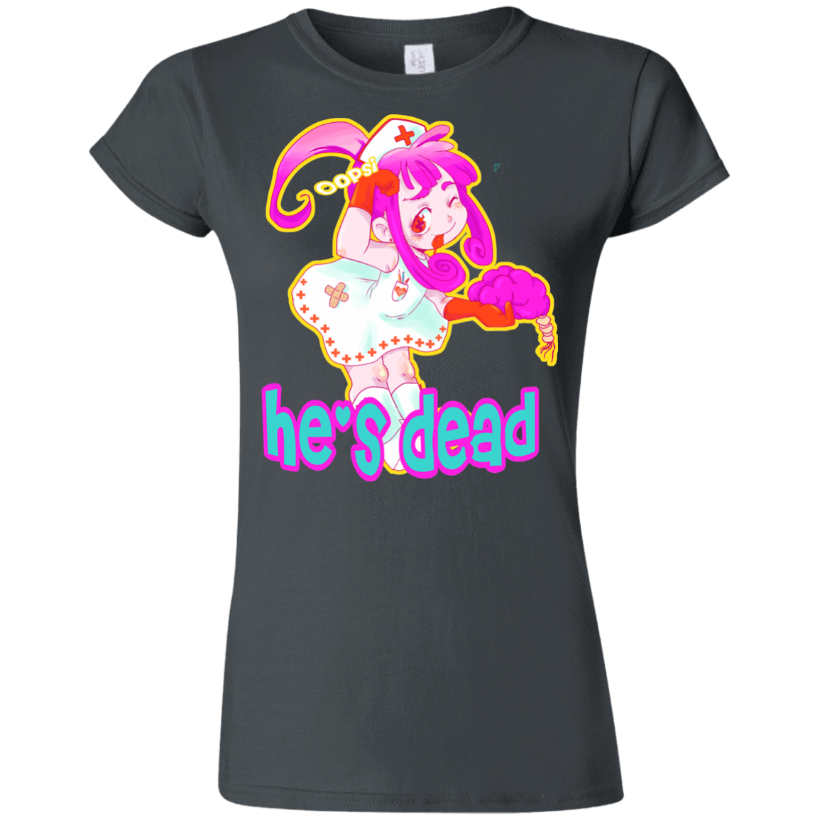 T-Shirts Charcoal / S Oopsi Junior Slimmer-Fit T-Shirt