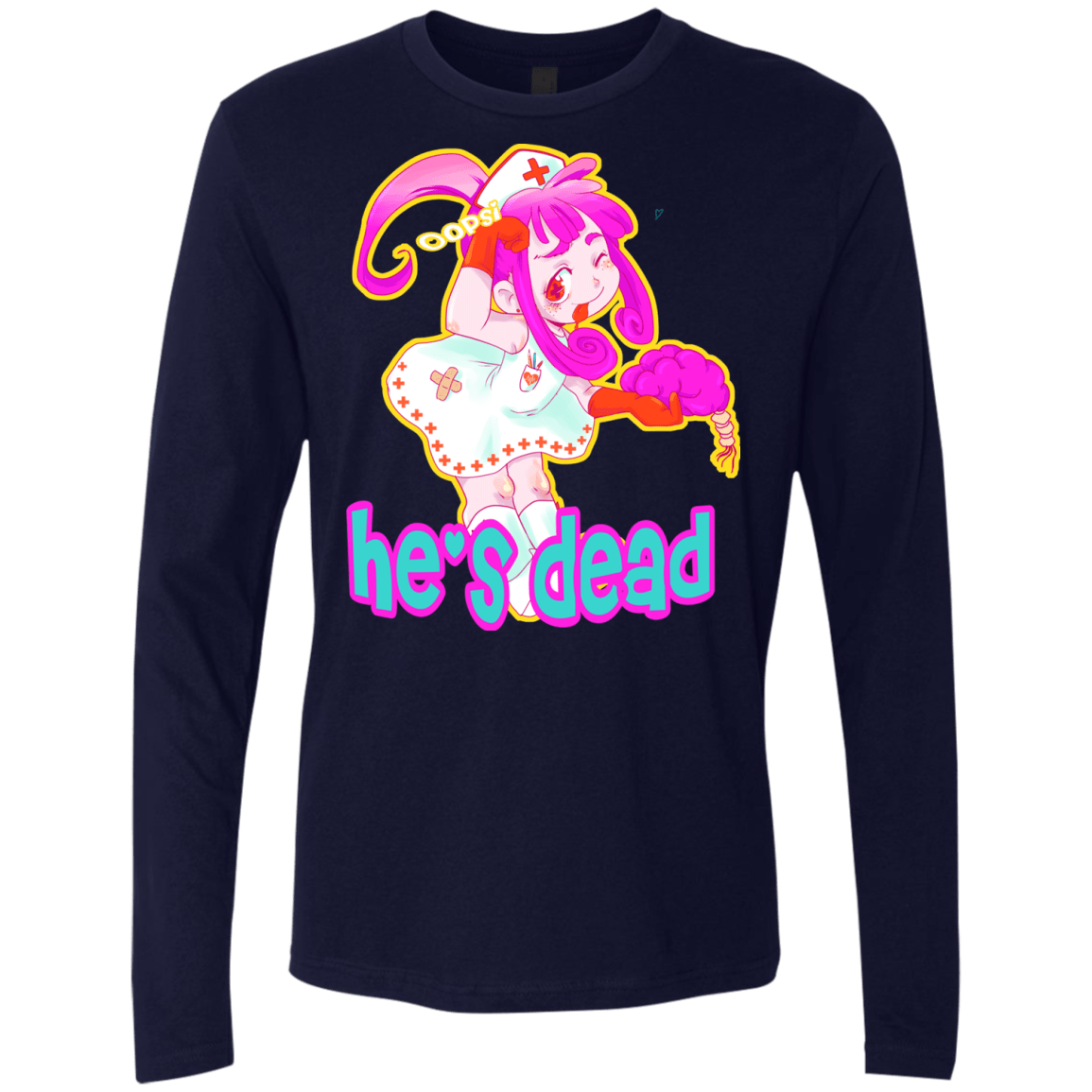 T-Shirts Midnight Navy / S Oopsi Men's Premium Long Sleeve