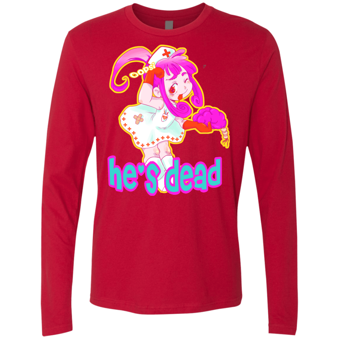 T-Shirts Red / S Oopsi Men's Premium Long Sleeve