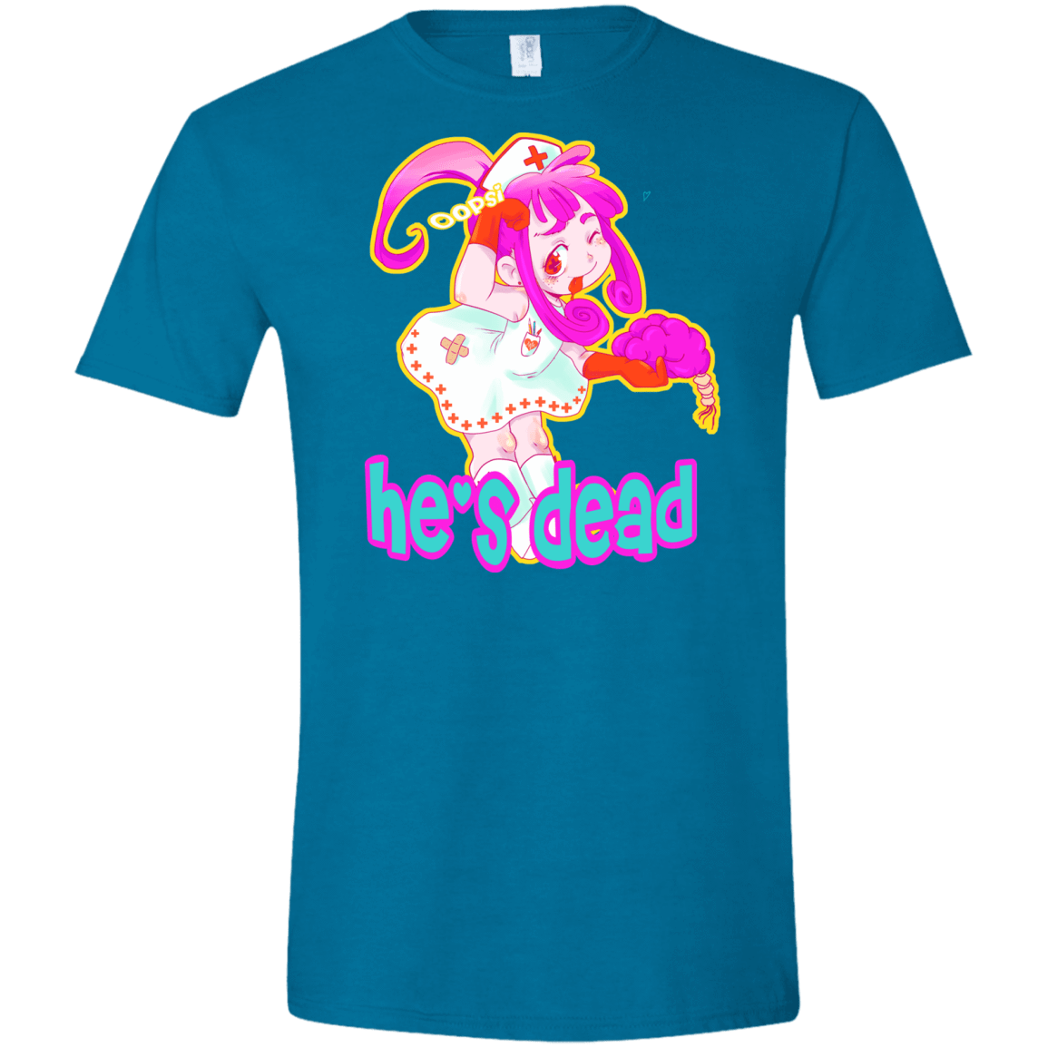 T-Shirts Antique Sapphire / S Oopsi Men's Semi-Fitted Softstyle