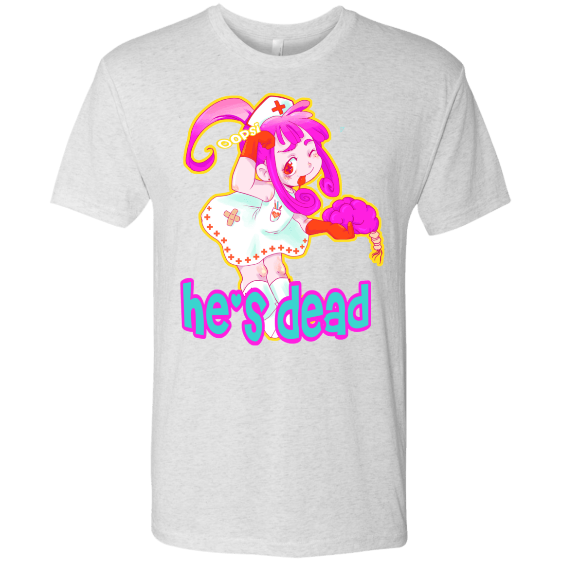 T-Shirts Heather White / S Oopsi Men's Triblend T-Shirt