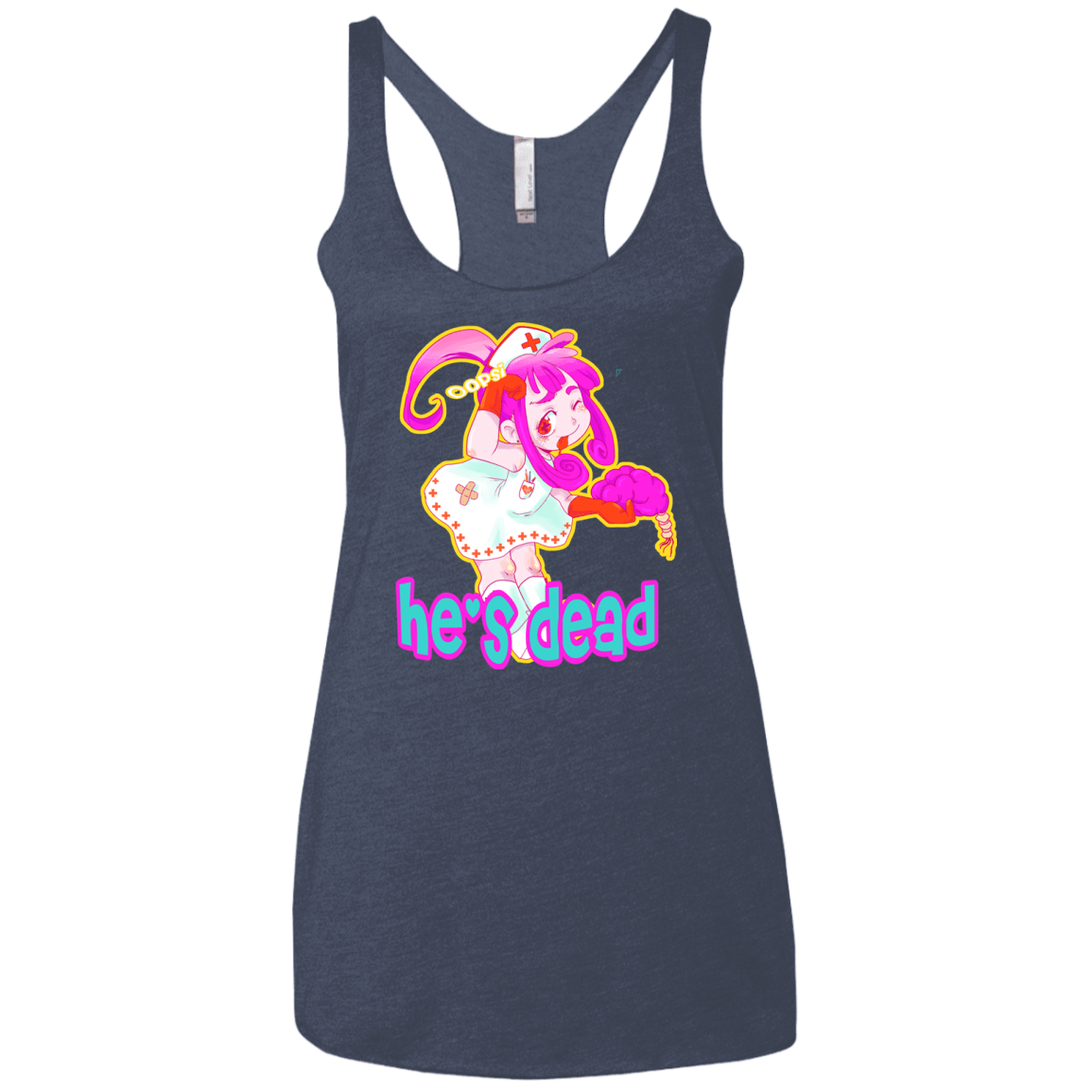 T-Shirts Vintage Navy / X-Small Oopsi Women's Triblend Racerback Tank