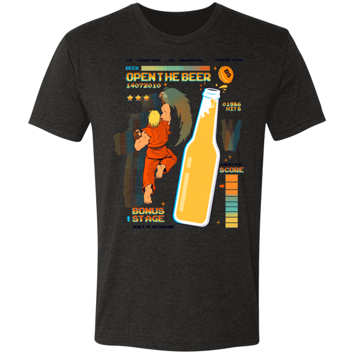 T-Shirts Vintage Black / S Open the Beer Men's Triblend T-Shirt