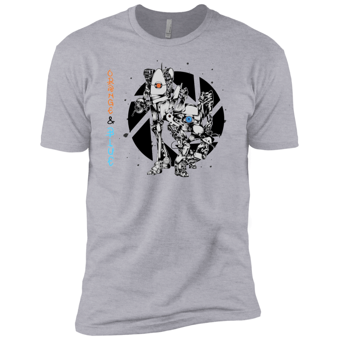T-Shirts Heather Grey / YXS Orange and Blue Boys Premium T-Shirt