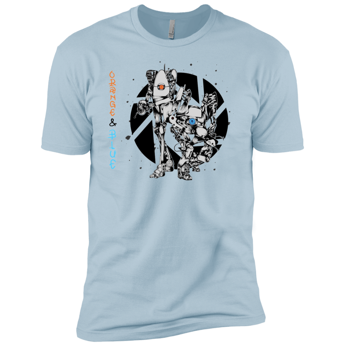 T-Shirts Light Blue / YXS Orange and Blue Boys Premium T-Shirt