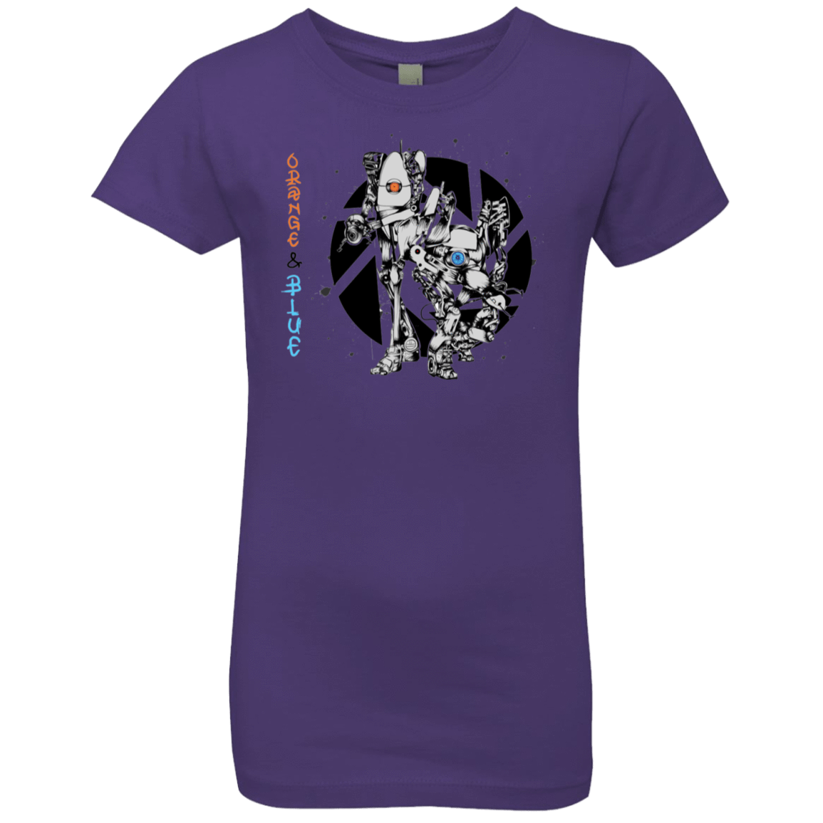 T-Shirts Purple Rush / YXS Orange and Blue Girls Premium T-Shirt