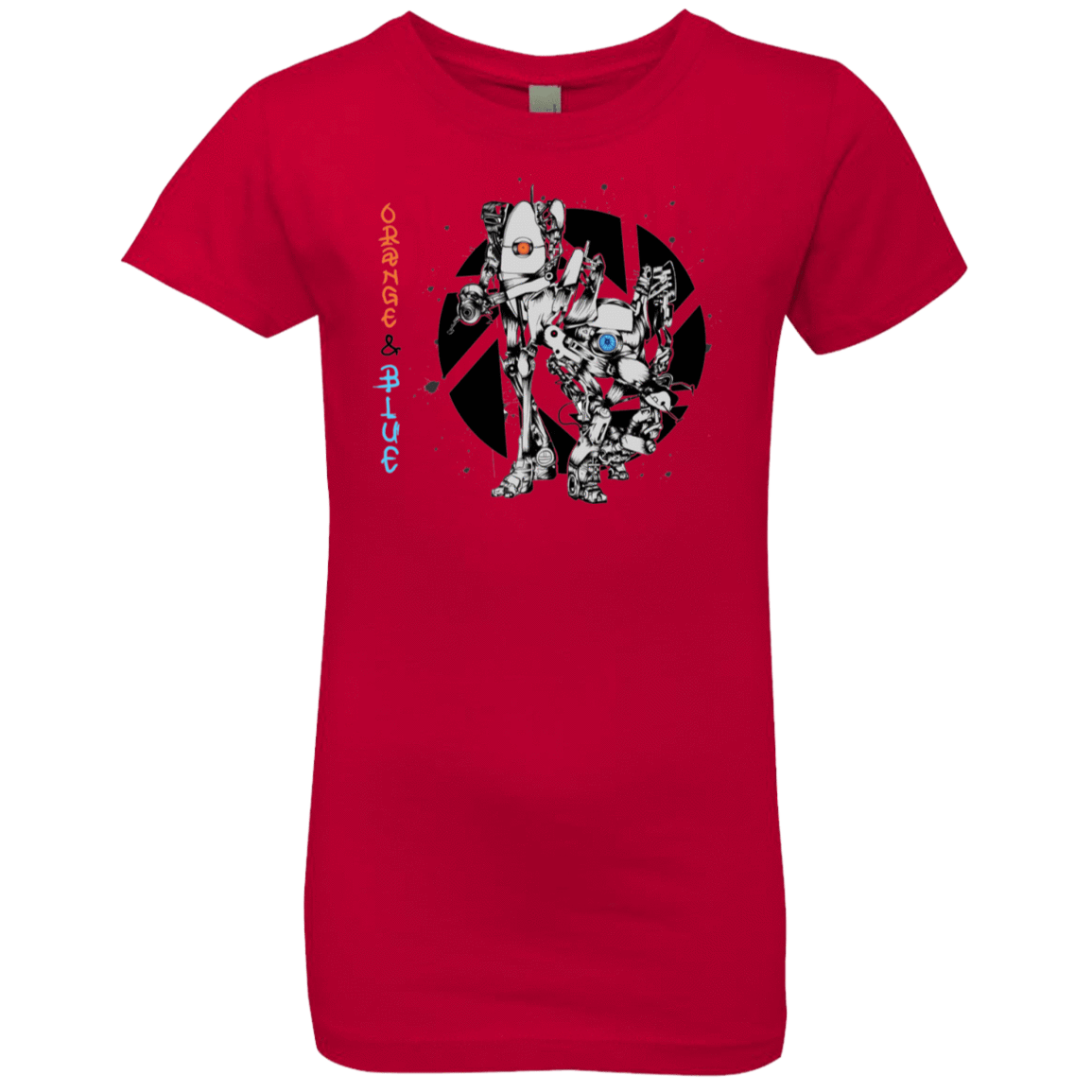 T-Shirts Red / YXS Orange and Blue Girls Premium T-Shirt