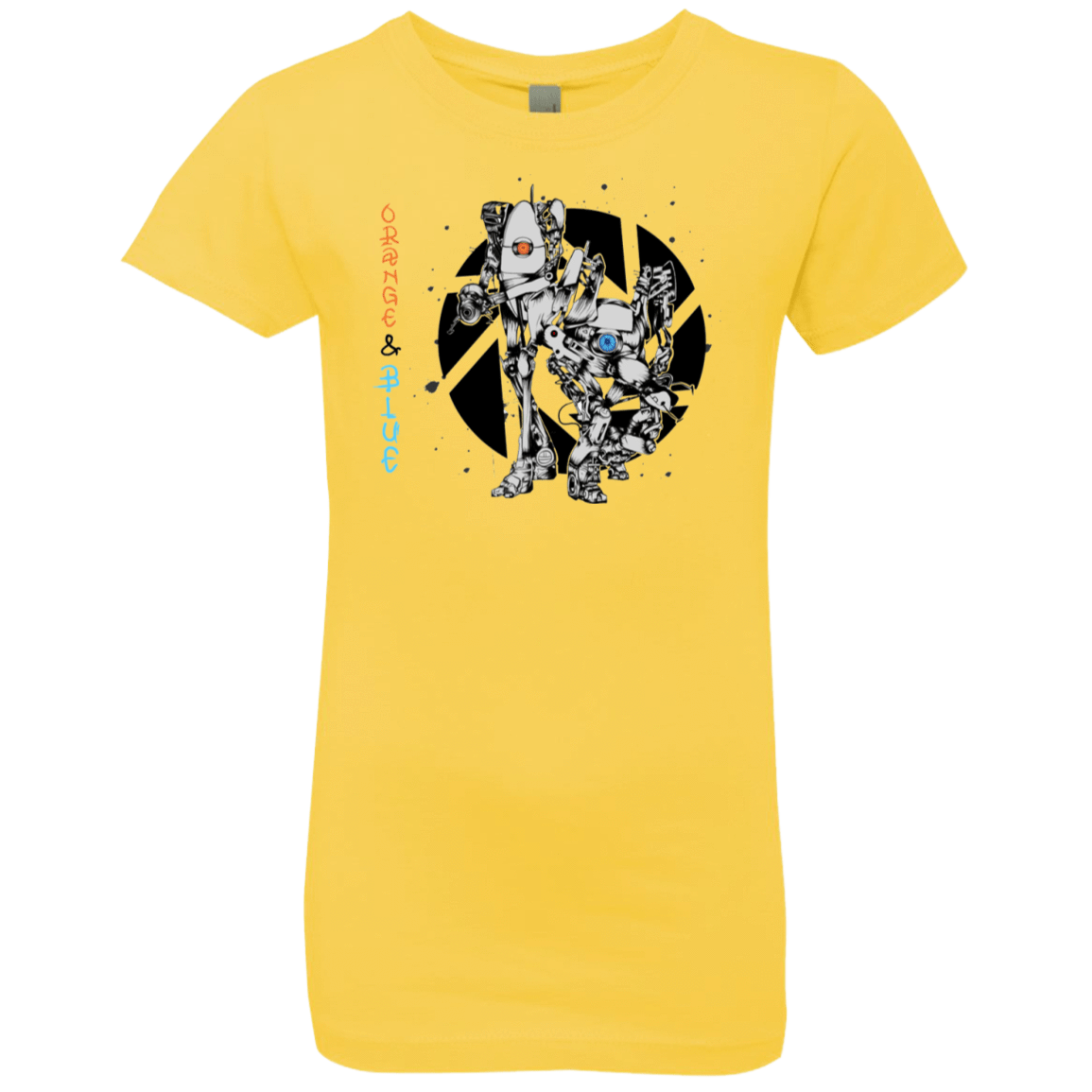 T-Shirts Vibrant Yellow / YXS Orange and Blue Girls Premium T-Shirt