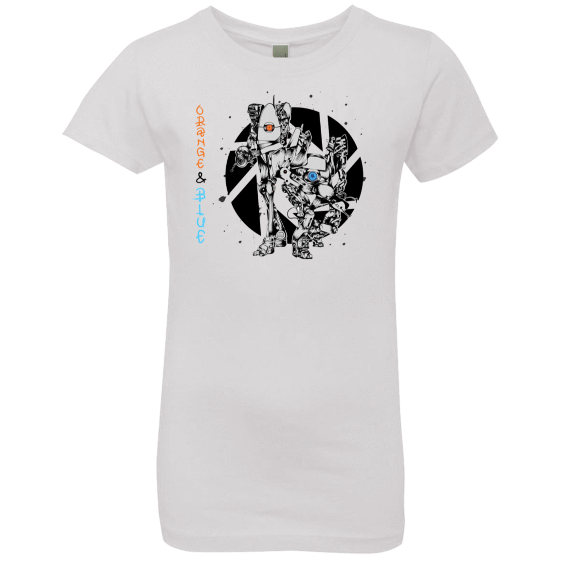 T-Shirts White / YXS Orange and Blue Girls Premium T-Shirt