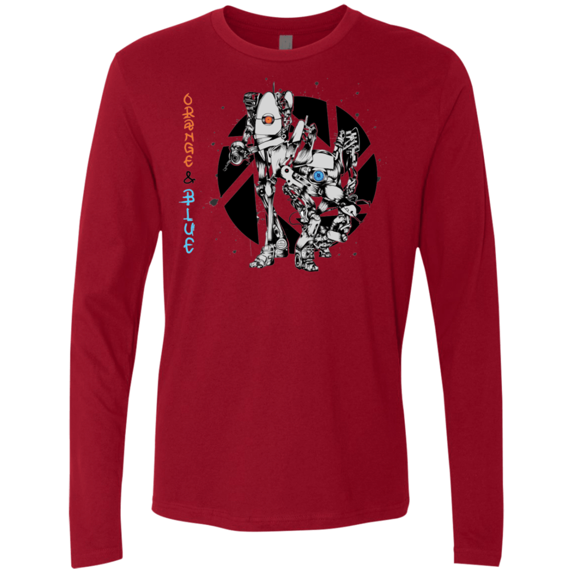 T-Shirts Cardinal / S Orange and Blue Men's Premium Long Sleeve