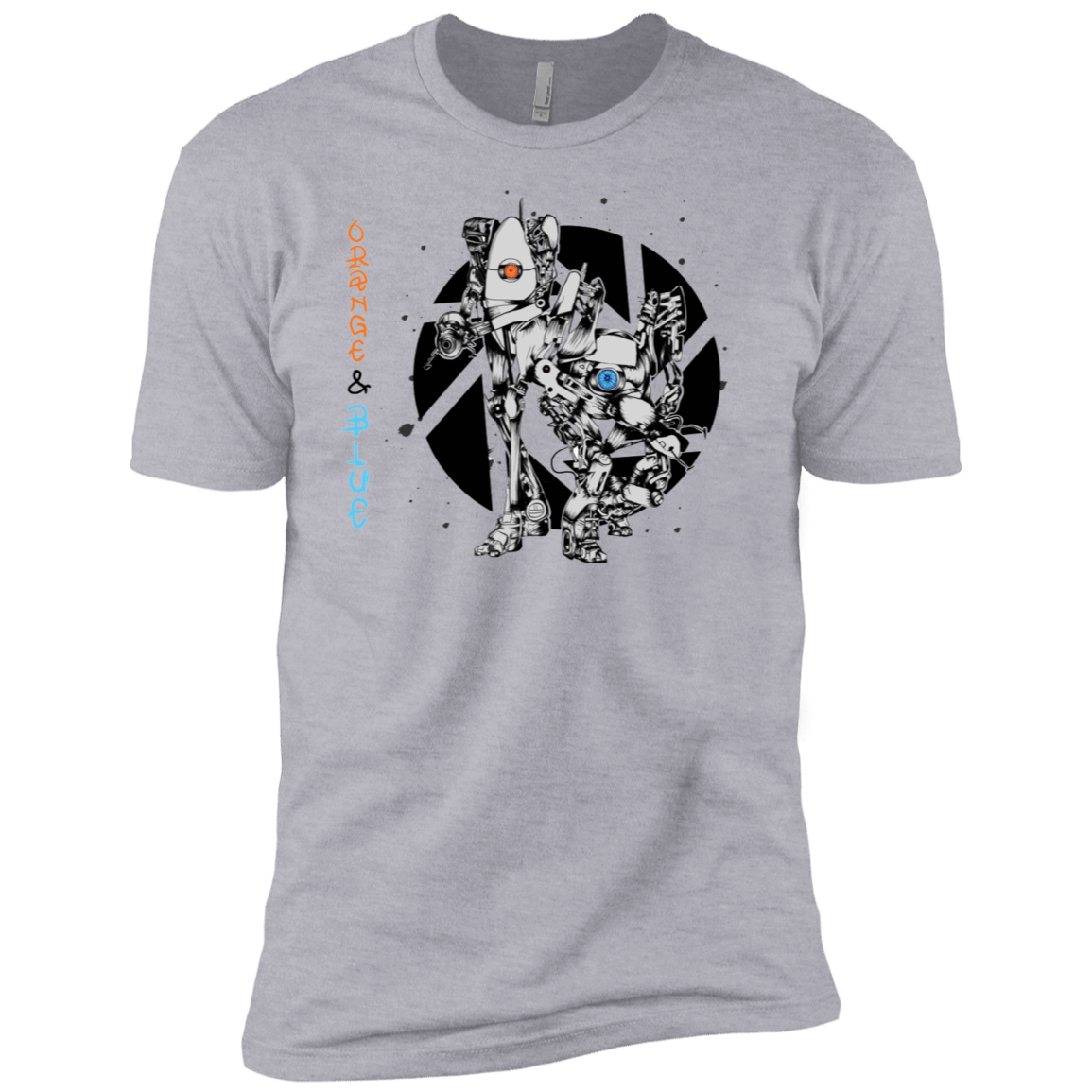T-Shirts Heather Grey / X-Small Orange and Blue Men's Premium T-Shirt