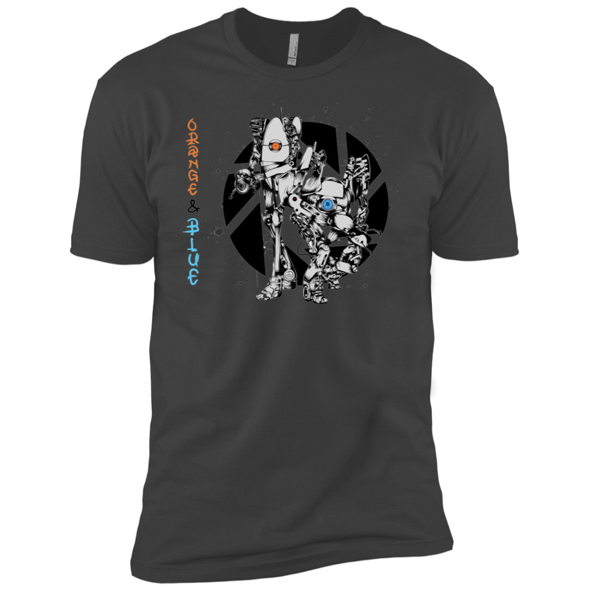 T-Shirts Heavy Metal / X-Small Orange and Blue Men's Premium T-Shirt