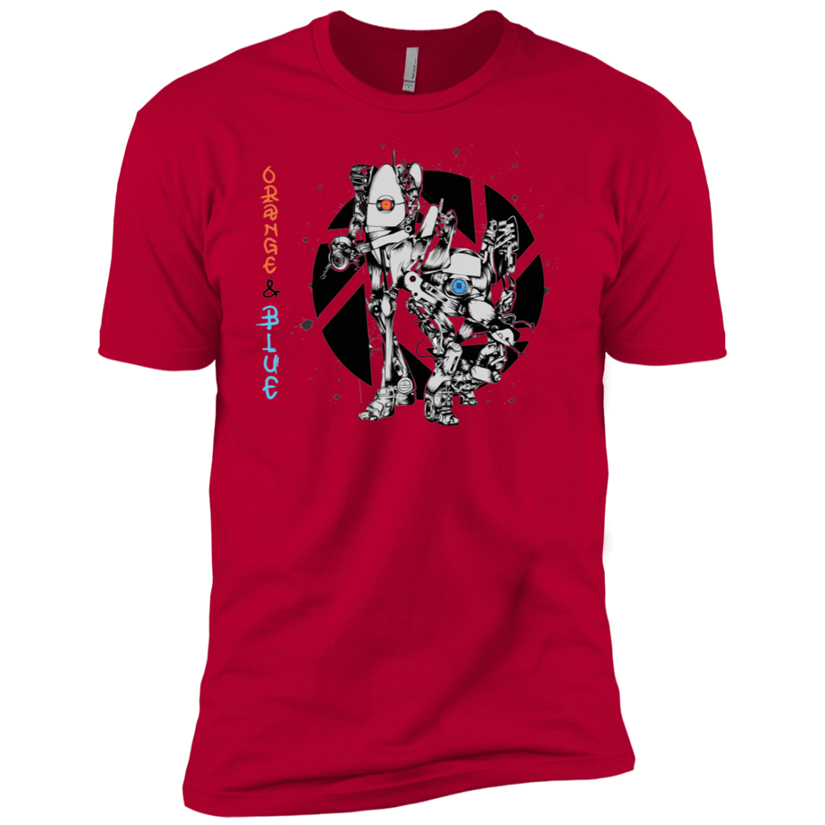 T-Shirts Red / X-Small Orange and Blue Men's Premium T-Shirt