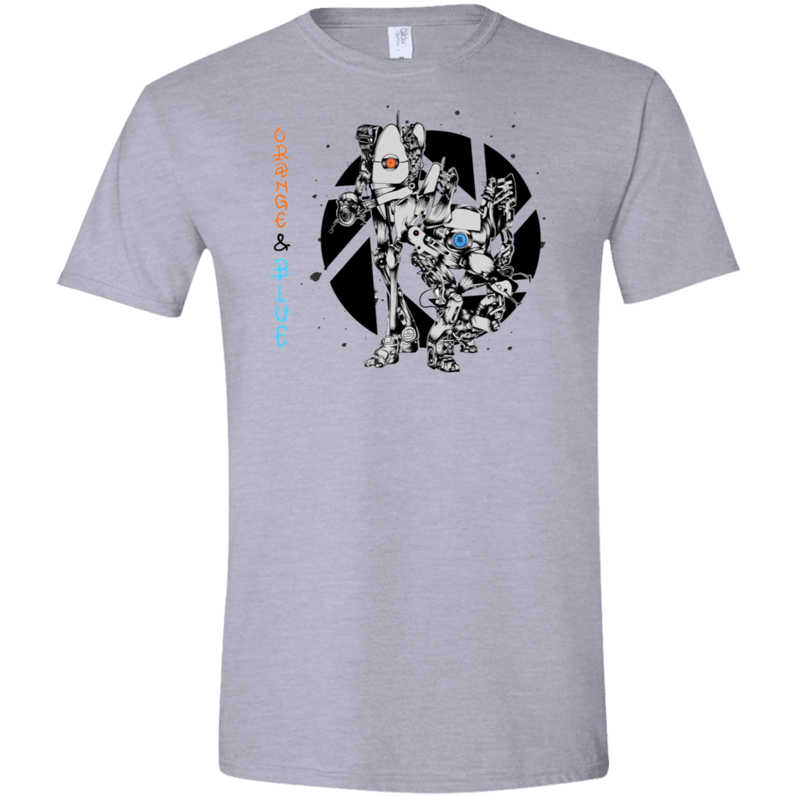 T-Shirts Sport Grey / X-Small Orange and Blue Men's Semi-Fitted Softstyle