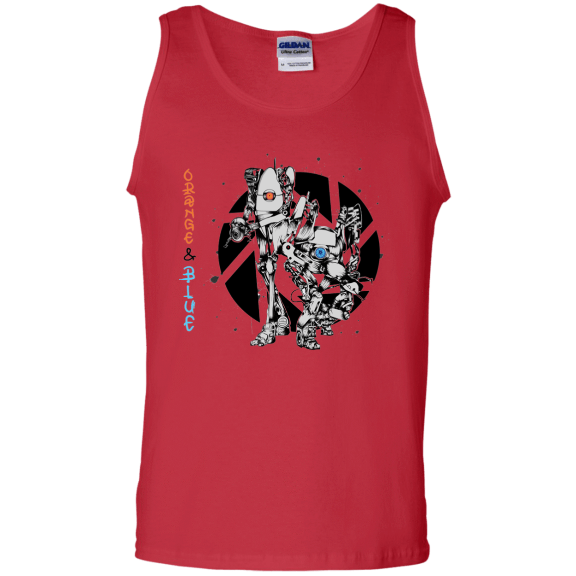 T-Shirts Red / S Orange and Blue Men's Tank Top