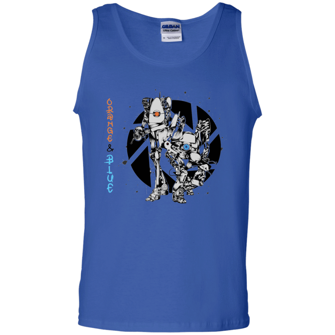 T-Shirts Royal / S Orange and Blue Men's Tank Top