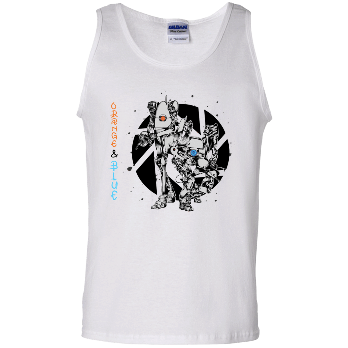 T-Shirts White / S Orange and Blue Men's Tank Top