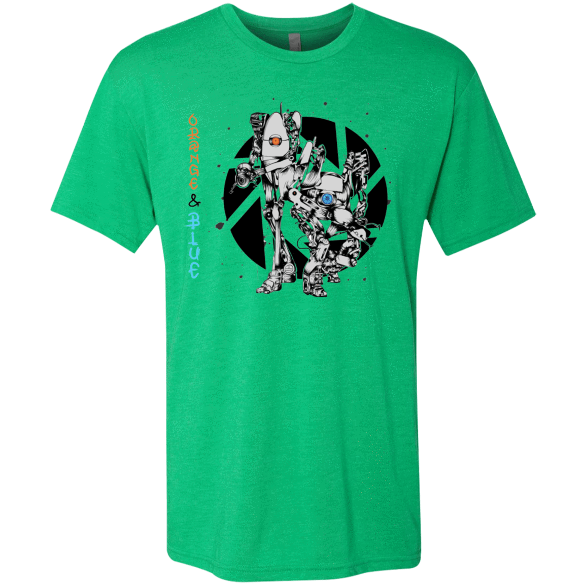 T-Shirts Envy / S Orange and Blue Men's Triblend T-Shirt