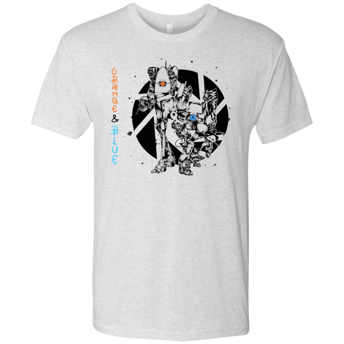 T-Shirts Heather White / S Orange and Blue Men's Triblend T-Shirt