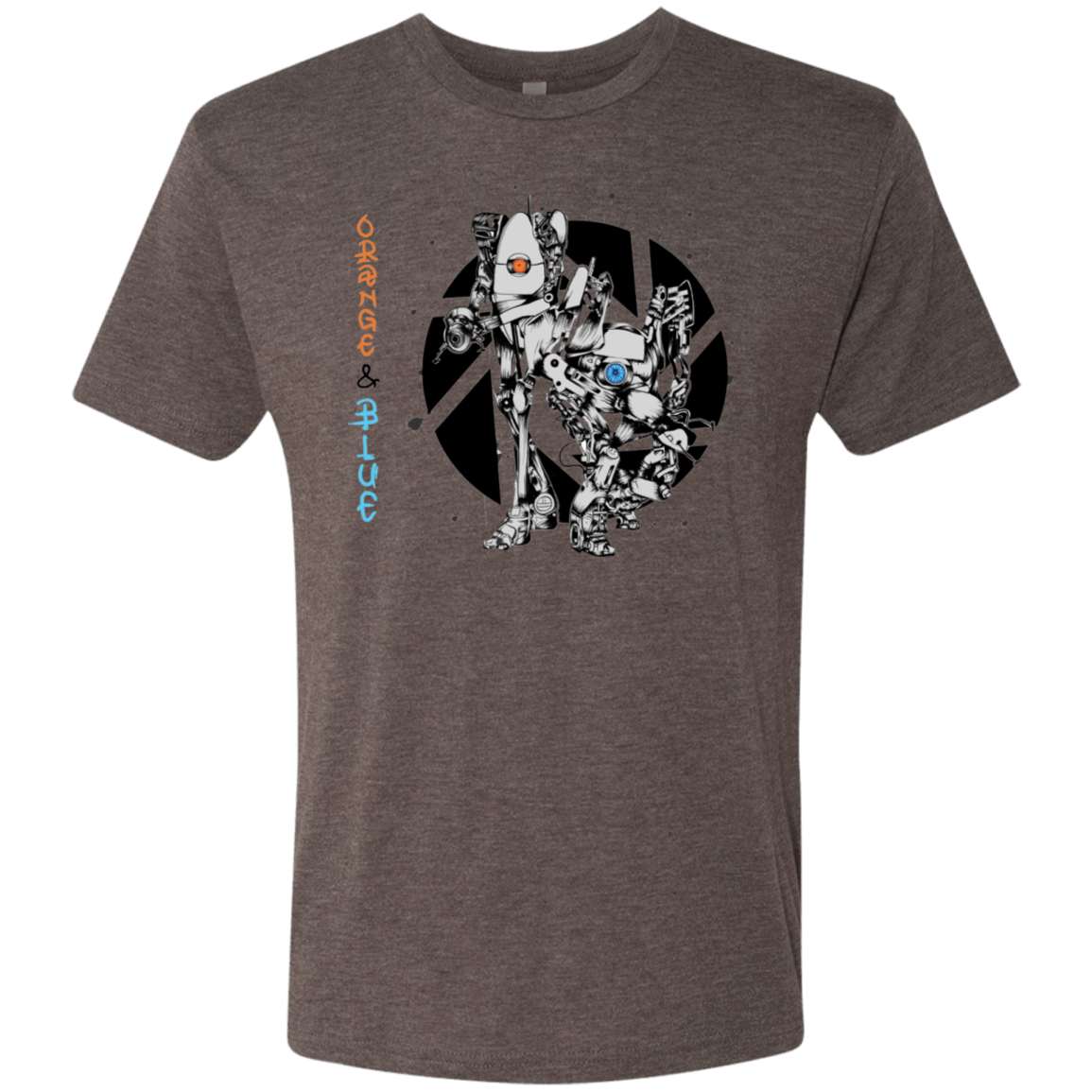 T-Shirts Macchiato / S Orange and Blue Men's Triblend T-Shirt