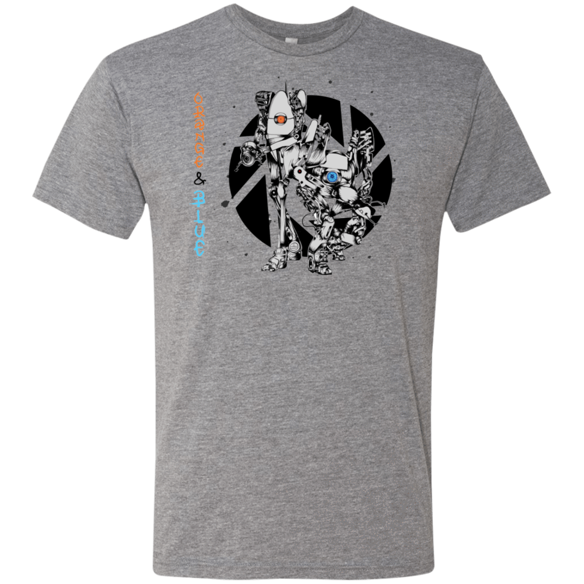 T-Shirts Premium Heather / S Orange and Blue Men's Triblend T-Shirt