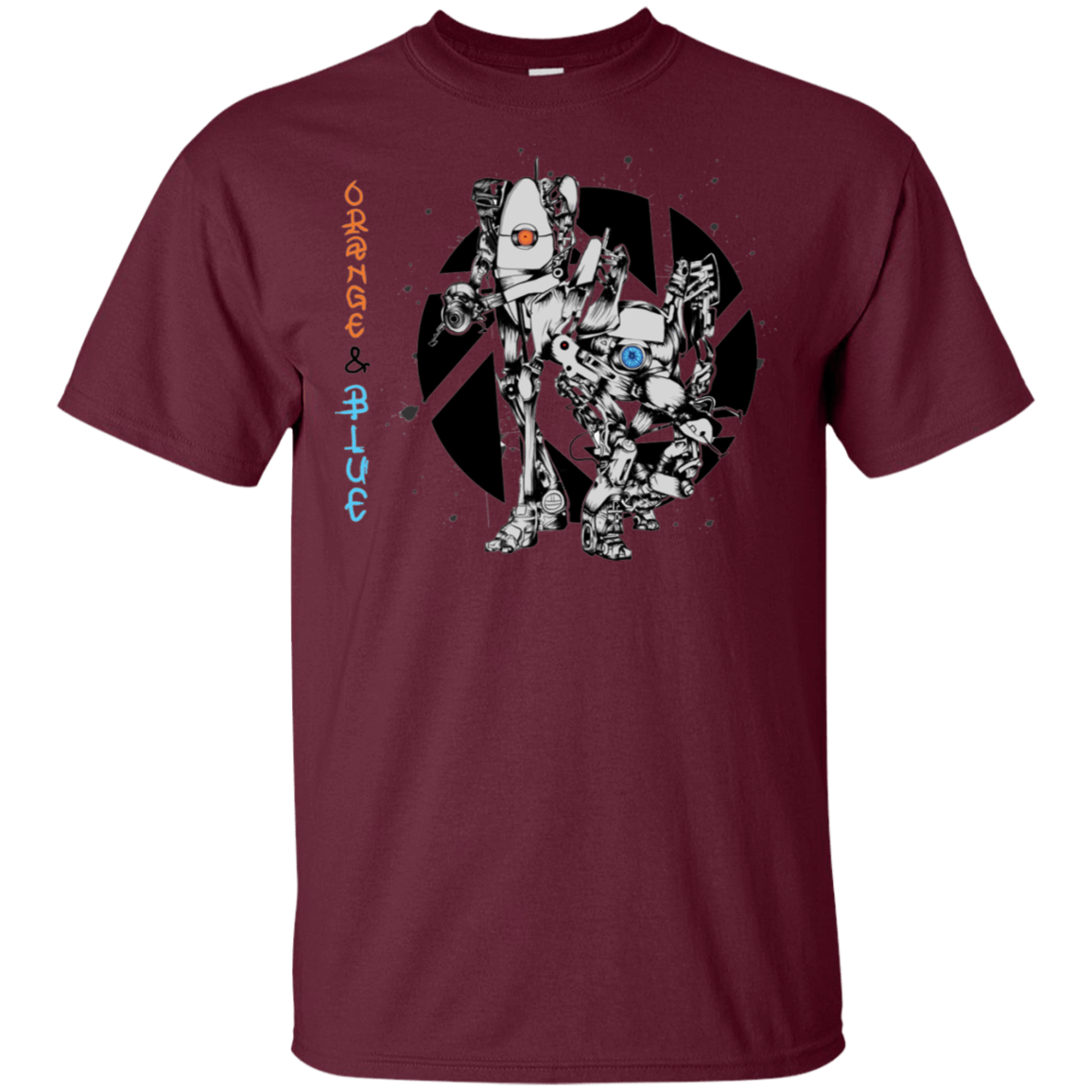 T-Shirts Maroon / S Orange and Blue T-Shirt