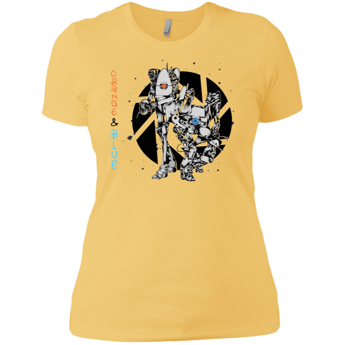 T-Shirts Banana Cream/ / X-Small Orange and Blue Women's Premium T-Shirt