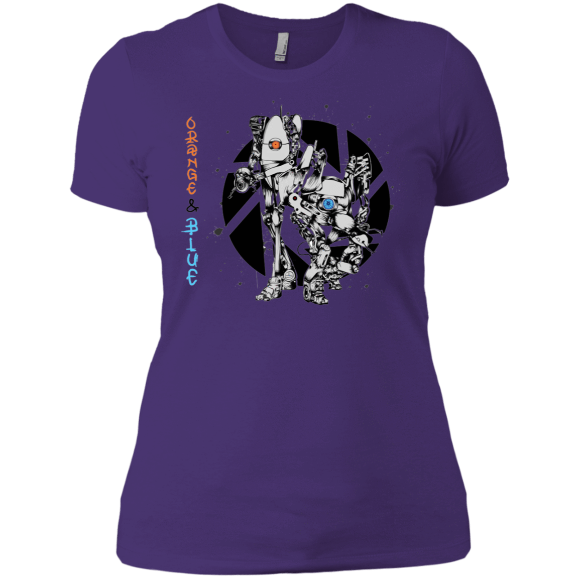 T-Shirts Purple Rush/ / X-Small Orange and Blue Women's Premium T-Shirt