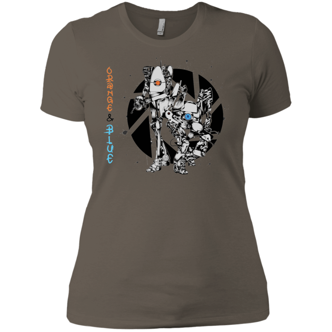 T-Shirts Warm Grey / X-Small Orange and Blue Women's Premium T-Shirt