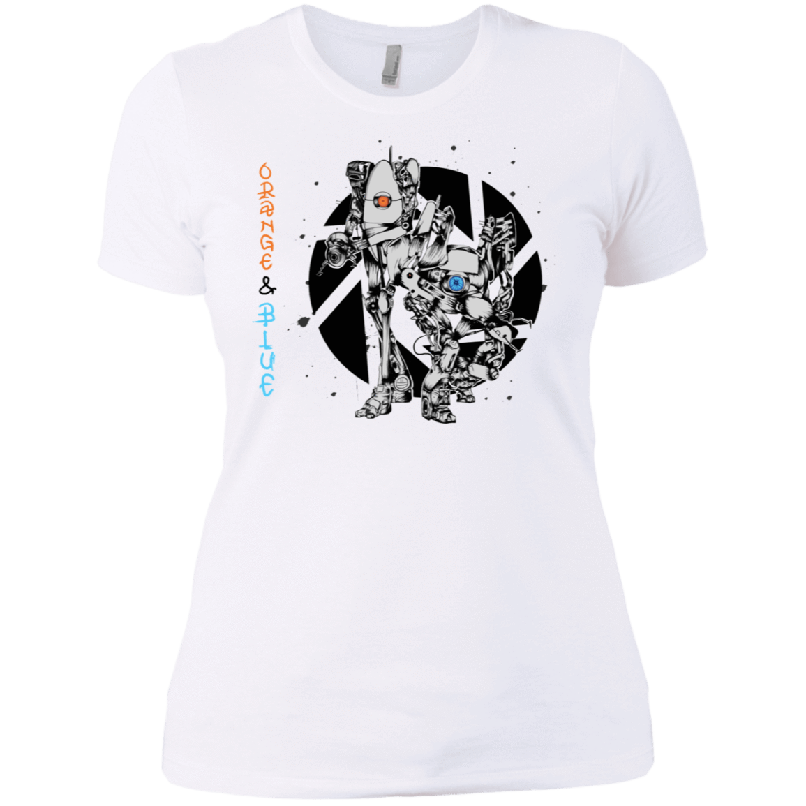 T-Shirts White / X-Small Orange and Blue Women's Premium T-Shirt