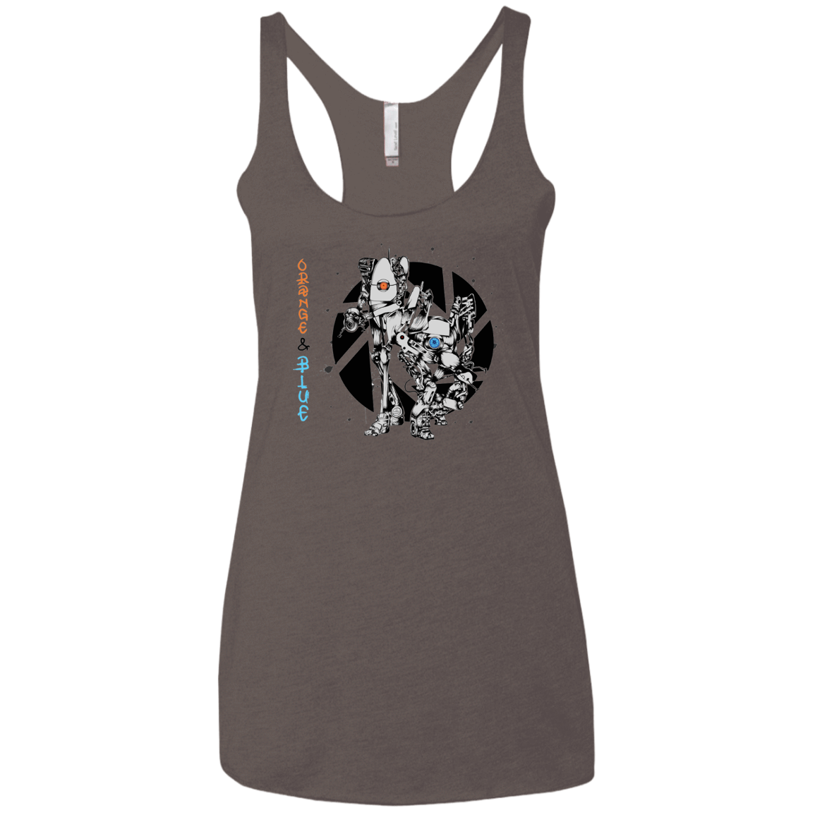 T-Shirts Macchiato / X-Small Orange and Blue Women's Triblend Racerback Tank