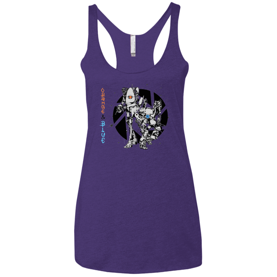 T-Shirts Purple Rush / X-Small Orange and Blue Women's Triblend Racerback Tank