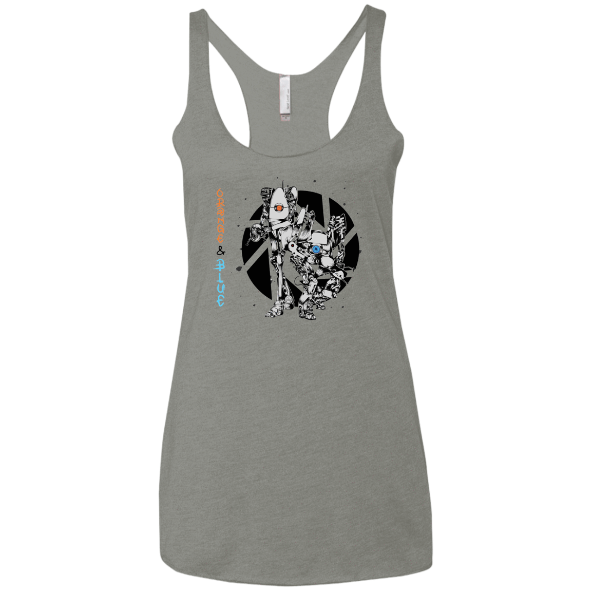 T-Shirts Venetian Grey / X-Small Orange and Blue Women's Triblend Racerback Tank