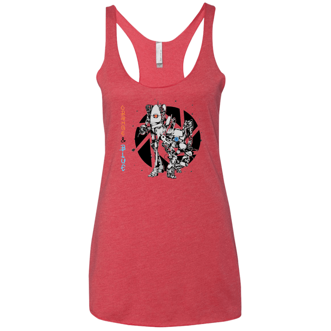 T-Shirts Vintage Red / X-Small Orange and Blue Women's Triblend Racerback Tank