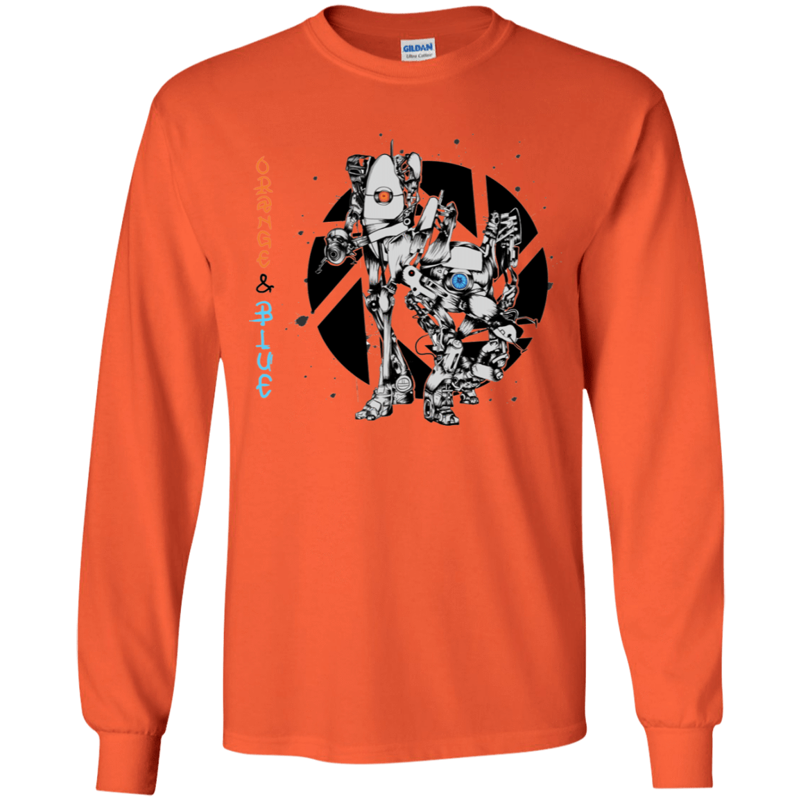 T-Shirts Orange / YS Orange and Blue Youth Long Sleeve T-Shirt
