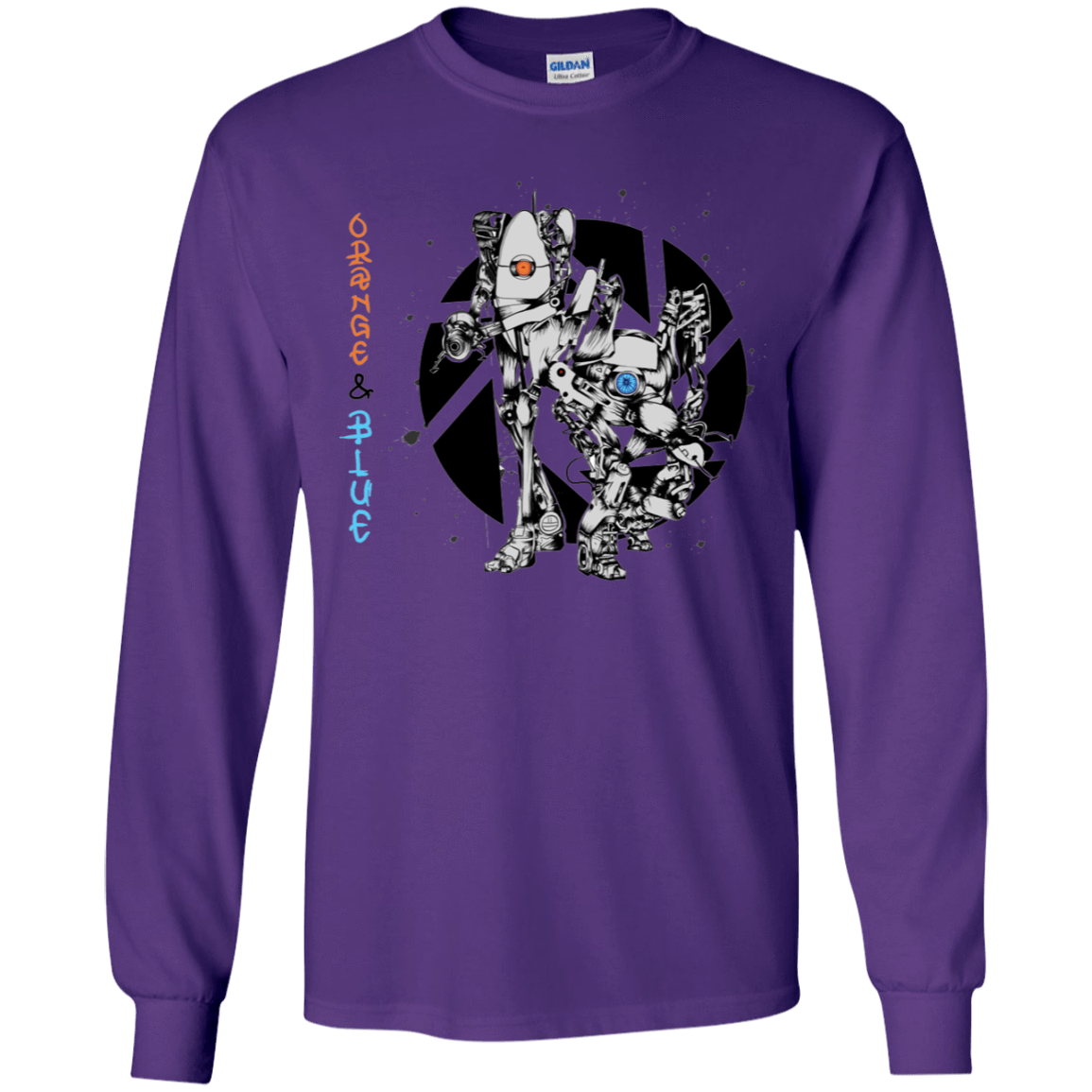 T-Shirts Purple / YS Orange and Blue Youth Long Sleeve T-Shirt