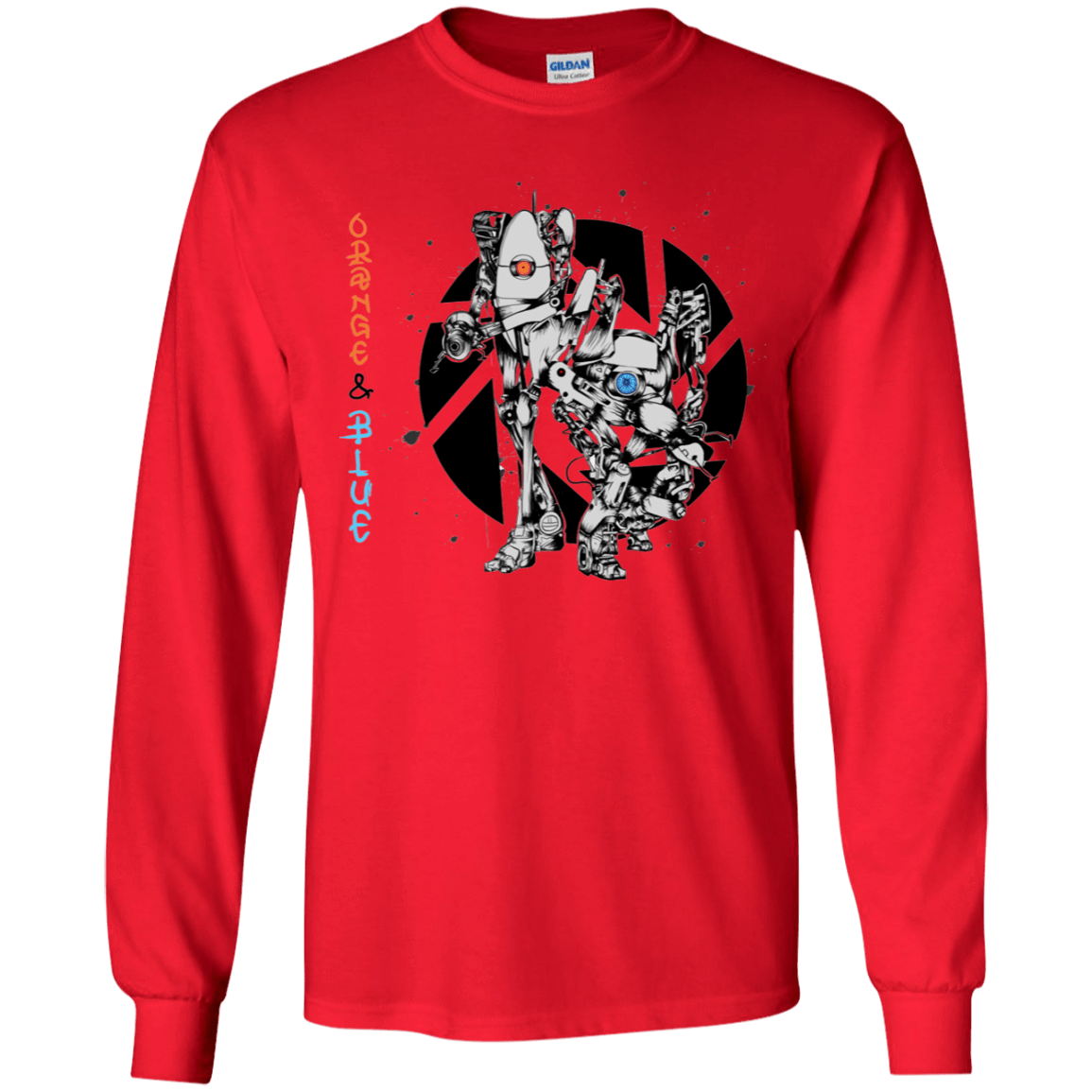 T-Shirts Red / YS Orange and Blue Youth Long Sleeve T-Shirt
