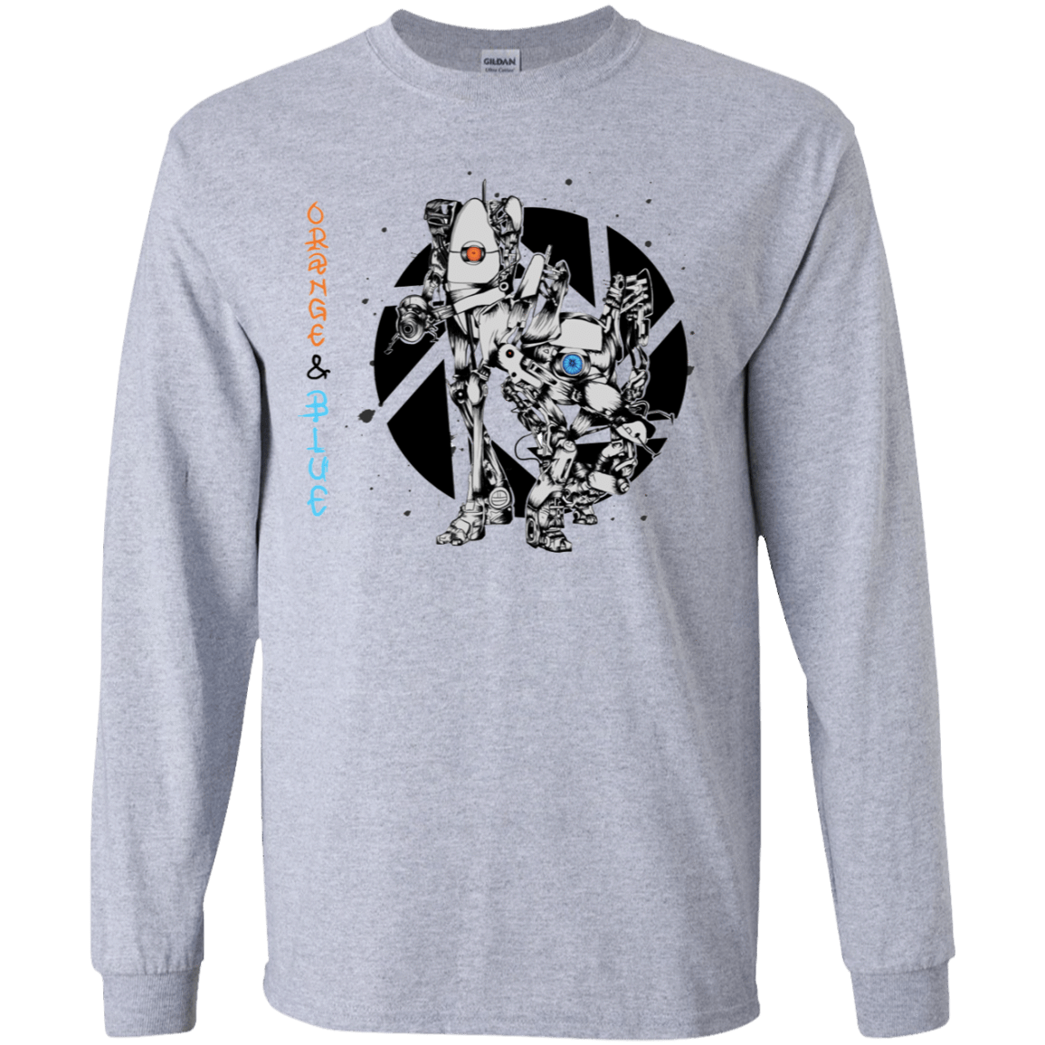T-Shirts Sport Grey / YS Orange and Blue Youth Long Sleeve T-Shirt