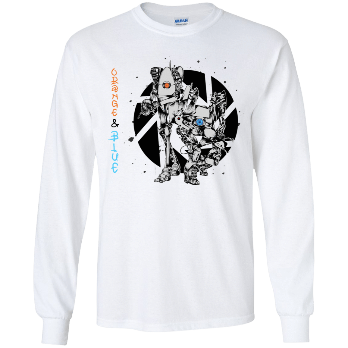 T-Shirts White / YS Orange and Blue Youth Long Sleeve T-Shirt