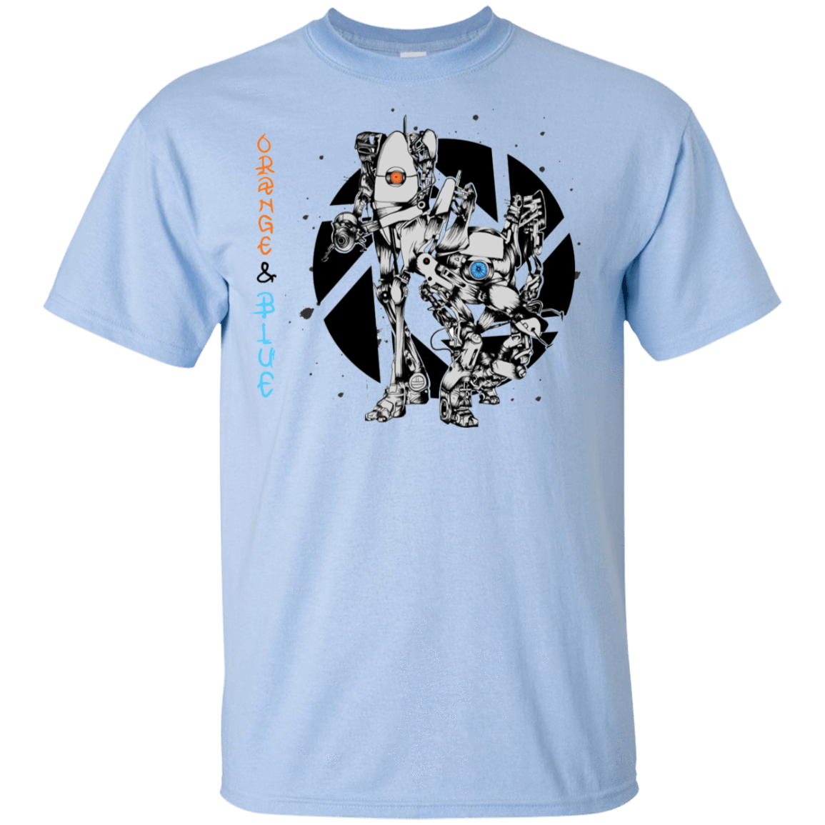 T-Shirts Light Blue / YXS Orange and Blue Youth T-Shirt