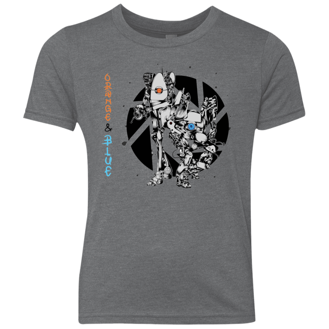 T-Shirts Premium Heather / YXS Orange and Blue Youth Triblend T-Shirt