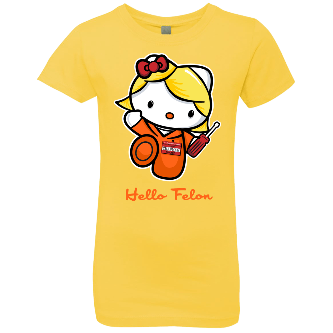 T-Shirts Vibrant Yellow / YXS Orange is the New Cat Girls Premium T-Shirt