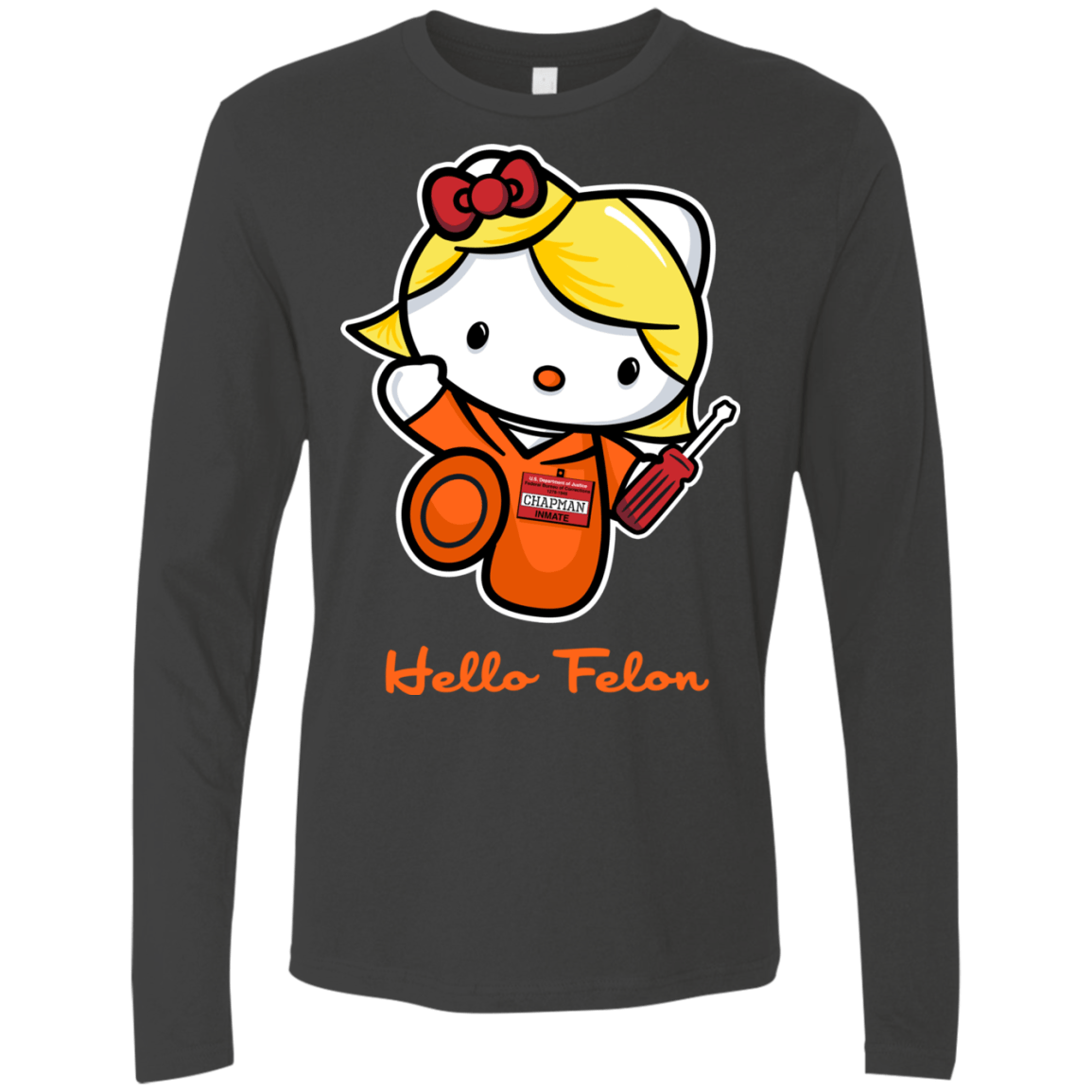 T-Shirts Heavy Metal / Small Orange is the New Cat Men's Premium Long Sleeve