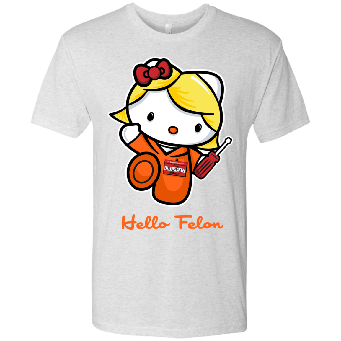 T-Shirts Heather White / Small Orange is the New Cat Men's Triblend T-Shirt